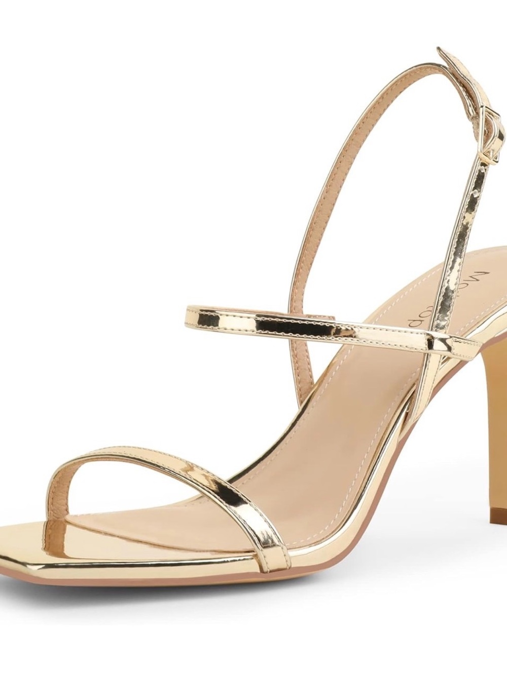 Metallic Gold Slingback Strappy Heels
